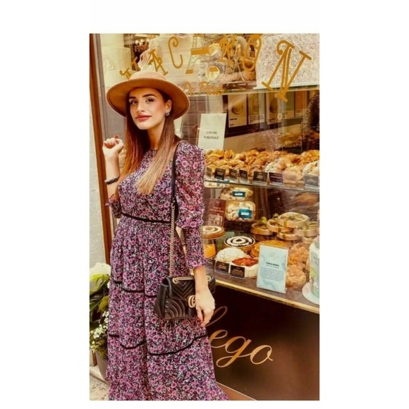 NWT Zara Floral Sheer Mutton Sleeve Midi Dress XL - Picture 7 of 9